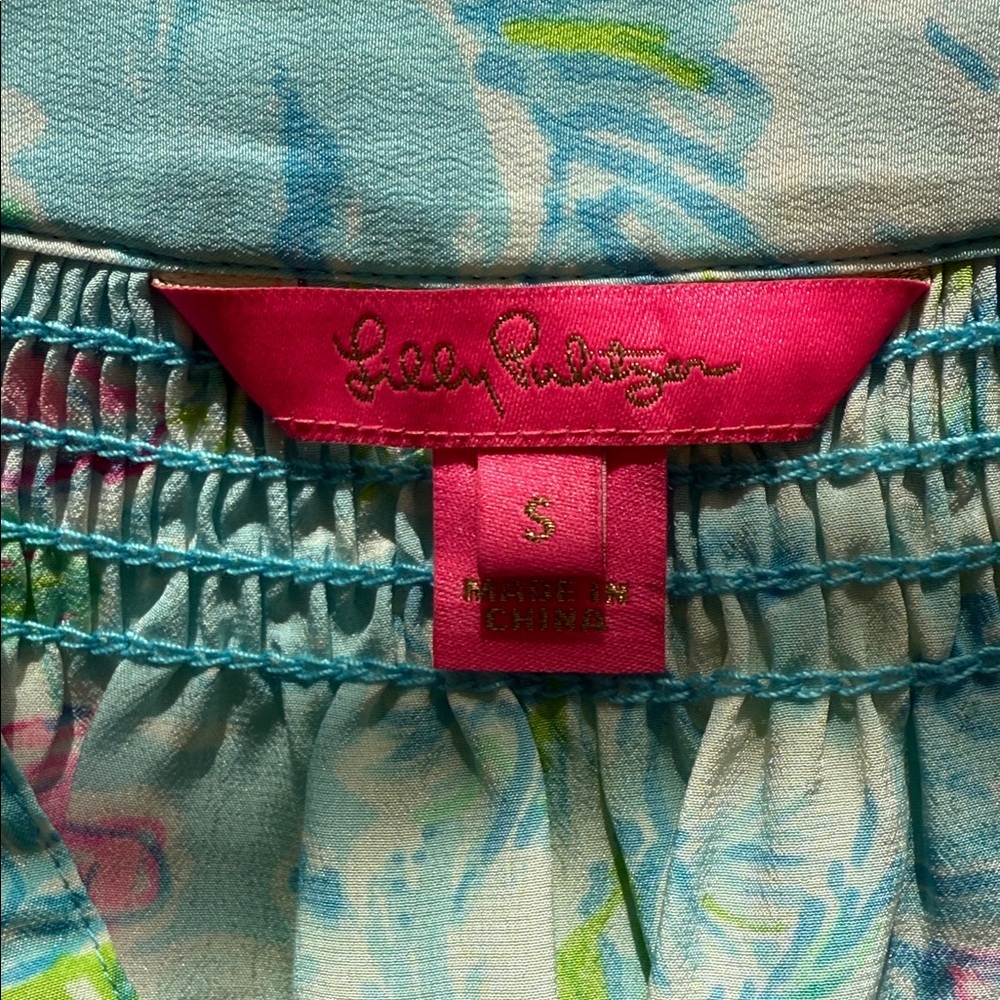 Lilly Pulitzer Pastel Floral Sheer Top - Picture 6 of 11